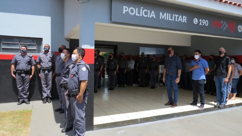 Após reforma, base da Polícia Militar de Guzolândia é reinaugurada