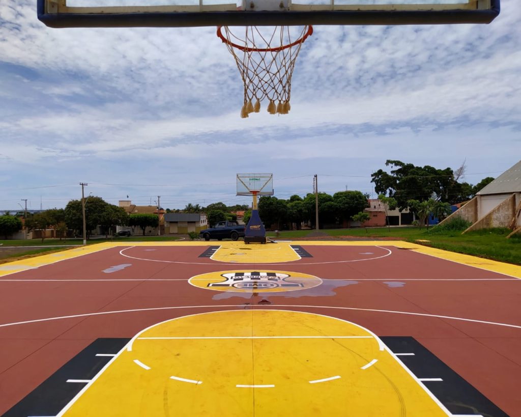Obras em nova quadra de basquete estão quase finalizadas em Pereira Barreto
