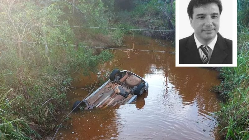 Delegado encontrado morto dentro de carro que caiu em córrego é velado em Guararapes