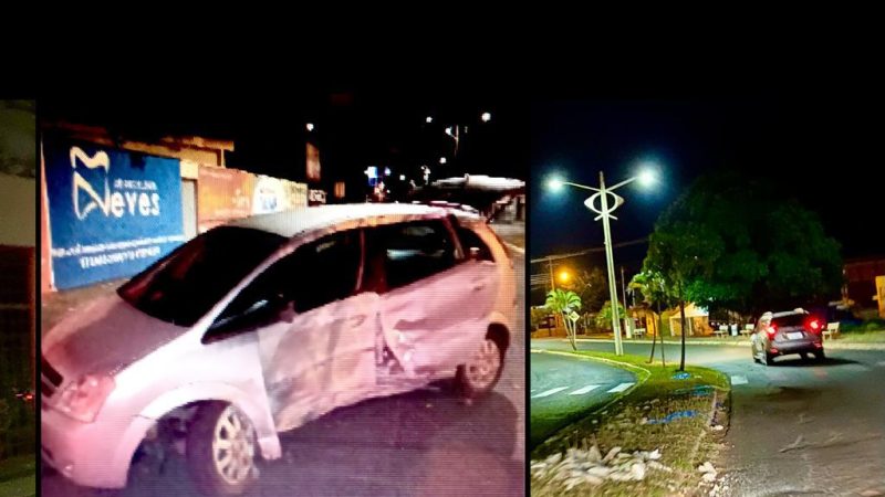 Motorista perde controle de veículo e bate contra poste em avenida de Auriflama