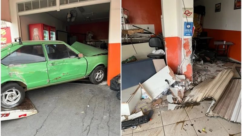 Motorista passa mal e invade lanchonete com carro em Araçatuba